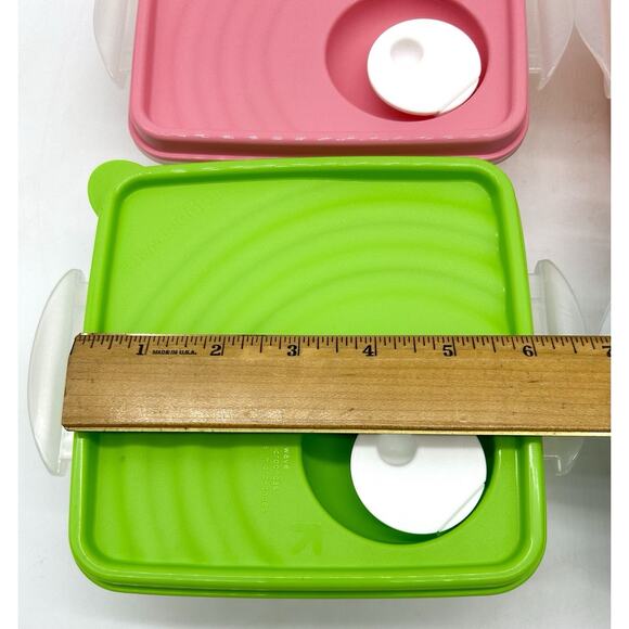 Tupperware CrystalWave Goody Box Set Vented W/ Handle Set Of 4 Never Used - Picture 8 of 14